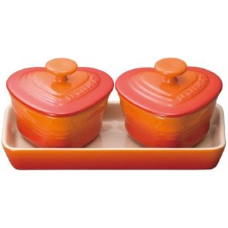 ルクルーゼ(LE CREUSET)の プチ・ラムカン・ダムール・セット オレンジ(食器)