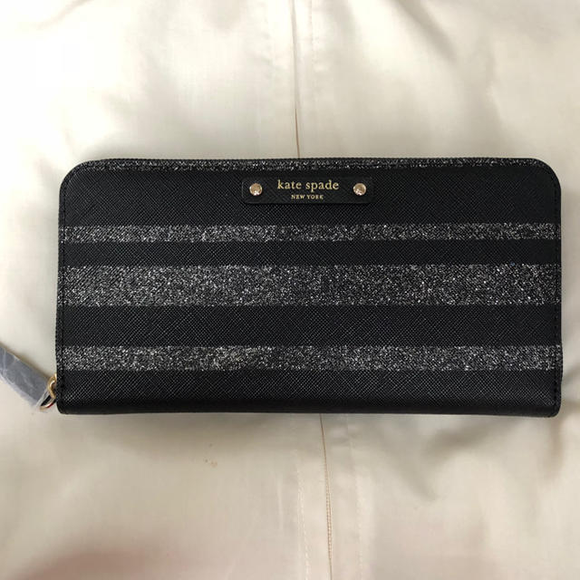 ケイトスペード kate spade ボーダー 長財布