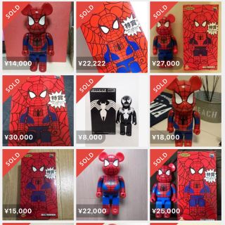 ベアブリック スパイダーマン 400%の通販 by eri♡shop|ラクマ