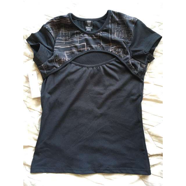 胸元SEXI タイトトップス レディースのトップス(Tシャツ(半袖/袖なし))の商品写真