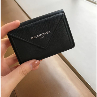 バレンシアガ(Balenciaga)の新品正規品 バレンシアガ ペーパーミニウォレット ミニ財布 ブラック(折り財布)