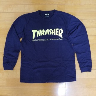 スラッシャー(THRASHER)のTHRASHER スラッシャー ロンT 紺色 Mサイズ(Tシャツ/カットソー(七分/長袖))