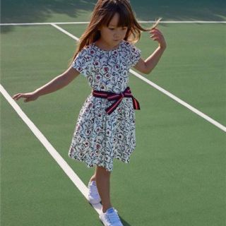 プチバトー(PETIT BATEAU)のゆん様専用☆4ans プチバトー プリント布帛ワンピース(ワンピース)