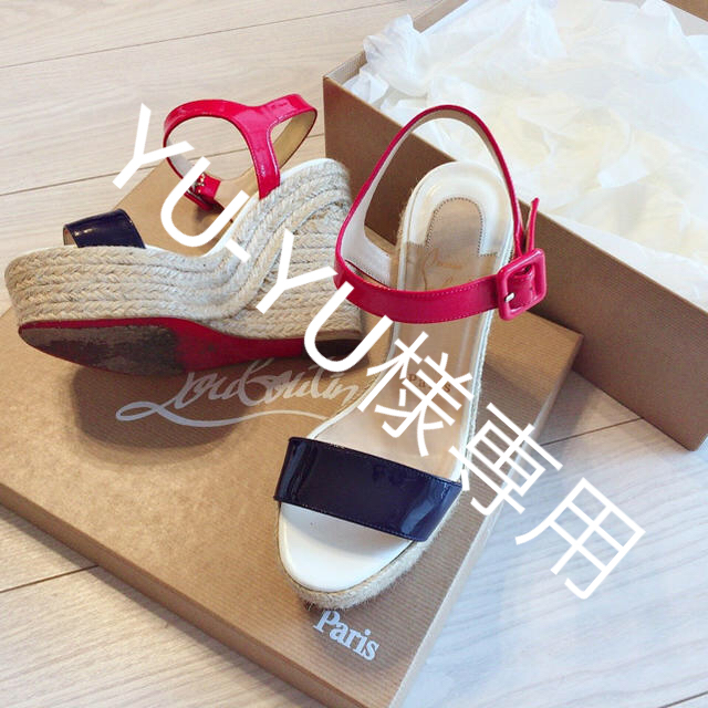 格安販売の Christian Louboutin - ルブタンウェッジサンダル サンダル