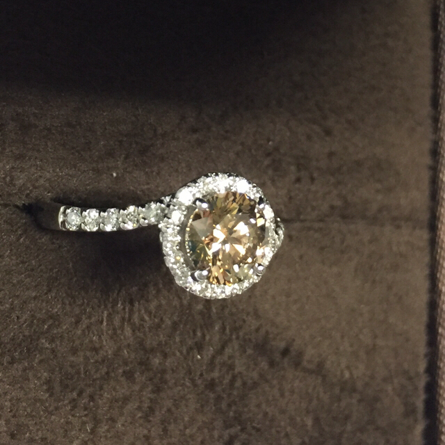 ブラウンダイヤモンドリング Pt900     1.044ct   レディースのアクセサリー(リング(指輪))の商品写真