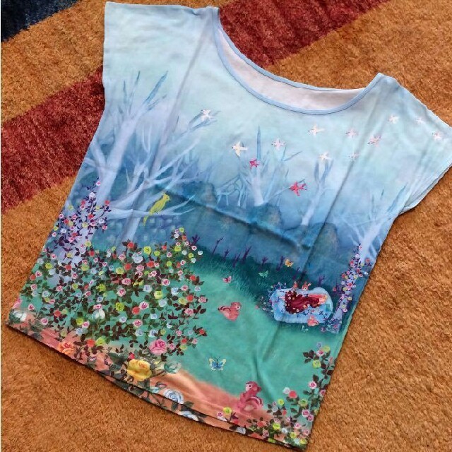 franche lippee(フランシュリッペ)のフランシュリッペ眠れる森の美女Tシャツブルー系 レディースのトップス(Tシャツ(半袖/袖なし))の商品写真