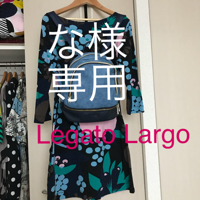 Legato Largo(レガートラルゴ)のデニム風プリント リュックサック レディースのバッグ(リュック/バックパック)の商品写真