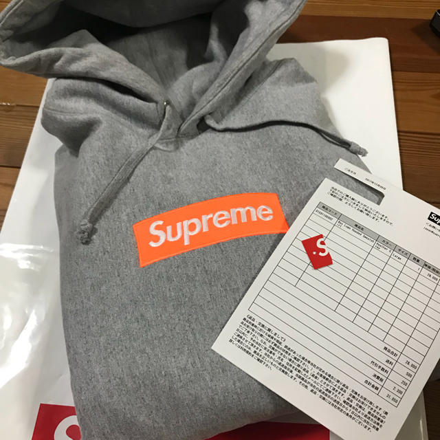 在庫限り】 Supreme - 専用 17aw ボックスロゴ グレー パーカー