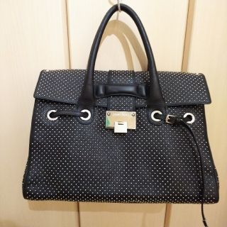 ジミーチュウ(JIMMY CHOO)の専用 JIMMY CHOO  ジミーチュウ スタッズ付き レザーハンドバッグ(ハンドバッグ)