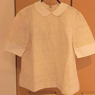 トリーバーチ(Tory Burch)の最終値下げ TORY BURCH白レースブラウス(シャツ/ブラウス(半袖/袖なし))