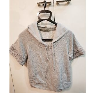 トピックラックス(topic luxe)の【美品】　topic luxe  2way半袖パーカー(カーディガン)