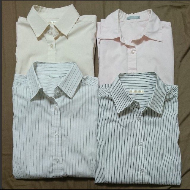 UNIQLO(ユニクロ)のユニクロ 七分袖ワイシャツ カッターシャツ 4枚セット レディースのトップス(シャツ/ブラウス(長袖/七分))の商品写真
