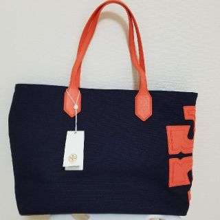 トリーバーチ(Tory Burch)の★レア！★トリーバーチ★キャンバスロゴトート★新品タグ付き(トートバッグ)