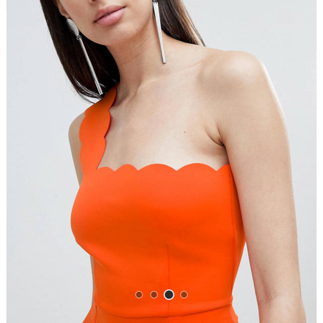 asos - asos ドレス 結婚式 パーティー ワンピース オレンジの通販 by