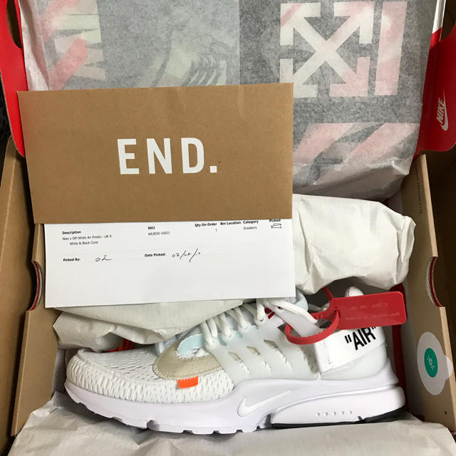 28㎝ 白 ⭐️ ナイキ OFF-WHITE AIR PRESTO オフホワイトAA3830-100✅サイズ