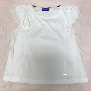 バーバリーブルーレーベル(BURBERRY BLUE LABEL)の新品BLUE LABEL CRESTBRIDGE 袖フリルTシャツ(Tシャツ(半袖/袖なし))