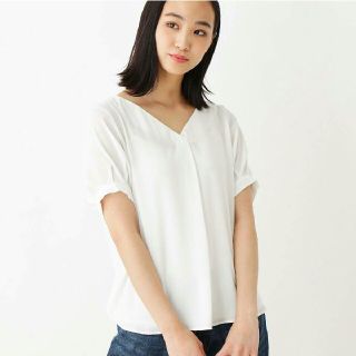 インデックス(INDEX)のほぶ様専用 新品　ワールド　index 【洗える】バックカシュクールブラウス L(シャツ/ブラウス(半袖/袖なし))