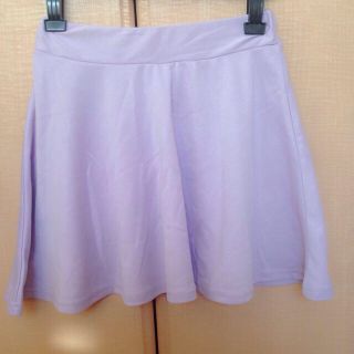 ほぼ未使用♡パンツ付きパープルスカート(ミニスカート)