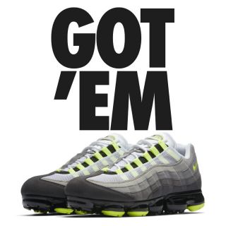 ナイキ(NIKE)のAIR VAPORMAX 95 "NEON YELLOW"【27.5cm】(スニーカー)