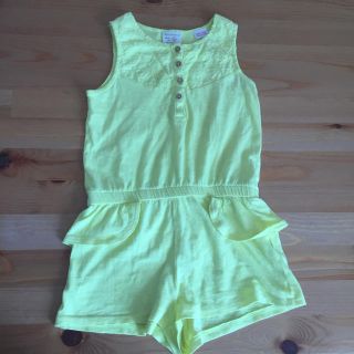 ザラキッズ(ZARA KIDS)のZARA イエロー サロペット 98cm size2/3(ワンピース)