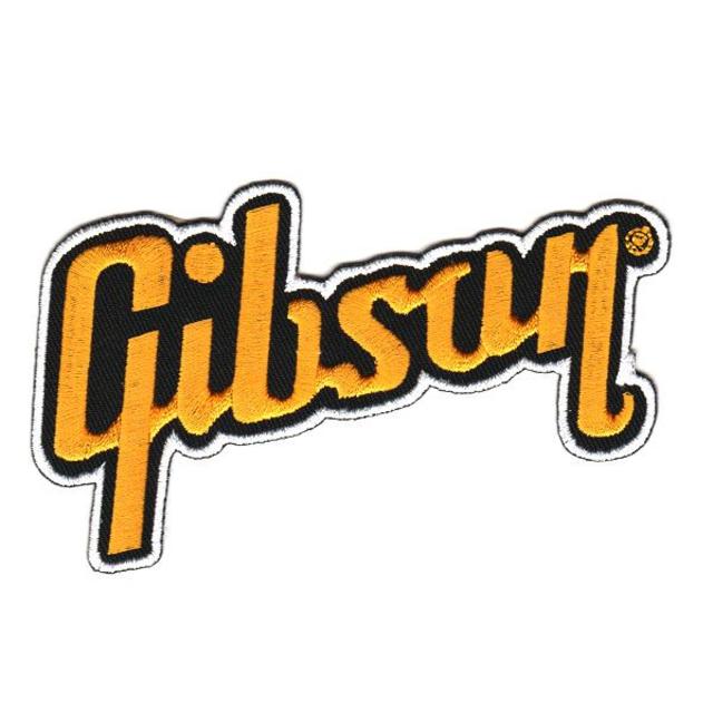 ギブソン(Gibson)■ワッペン■黄黒白(6.3*11cm)-gbs001 楽器のギター(アコースティックギター)の商品写真