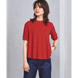 ユナイテッドアローズ(UNITED ARROWS)のoshima rei おおしまれい ハニカム プルオーバー サーマル レッド(Tシャツ(半袖/袖なし))