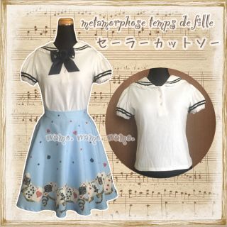 メタモルフォーゼタンドゥフィーユ(metamorphose temps de fille)のmetamorphose temps de fille セーラーカットソー(カットソー(半袖/袖なし))