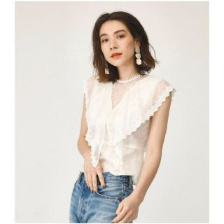 スライ(SLY)のSLY＊ROSANA LACE RAFFLE TOPS(カットソー(半袖/袖なし))