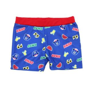 アナップキッズ(ANAP Kids)の♪新品　ANAP　ナップくん総柄スイムウエア　ブルー　Mサイズ♪(水着)