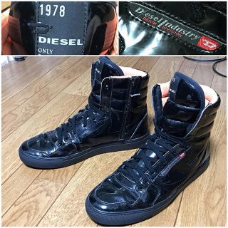 ディーゼル(DIESEL)のDIESEL送料込定価3万程ディーゼルハイカットスニーカーイタリアデニムブランド(スニーカー)