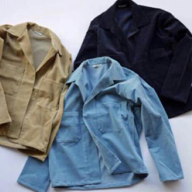 COMOLI(コモリ)のauralee WASHED CORDUROY SHIRT JKT 17ss メンズのジャケット/アウター(ノーカラージャケット)の商品写真