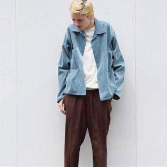 COMOLI(コモリ)のauralee WASHED CORDUROY SHIRT JKT 17ss メンズのジャケット/アウター(ノーカラージャケット)の商品写真