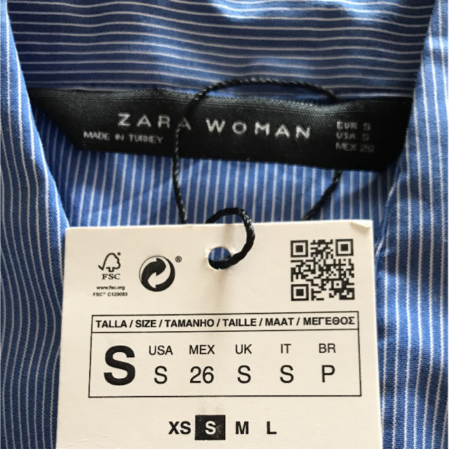 ZARA(ザラ)の新品☆ZARA ザラ ストライプ柄パフスリーブチュニック レディースのトップス(チュニック)の商品写真