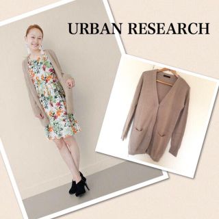 アーバンリサーチ(URBAN RESEARCH)のURアンゴラVネックカーディガン(カーディガン)