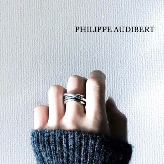 フィリップオーディベール(Philippe Audibert)の極美品⭐️送料無料／PHILIPPE AUDIBERT シルバー 4連 リング(リング(指輪))