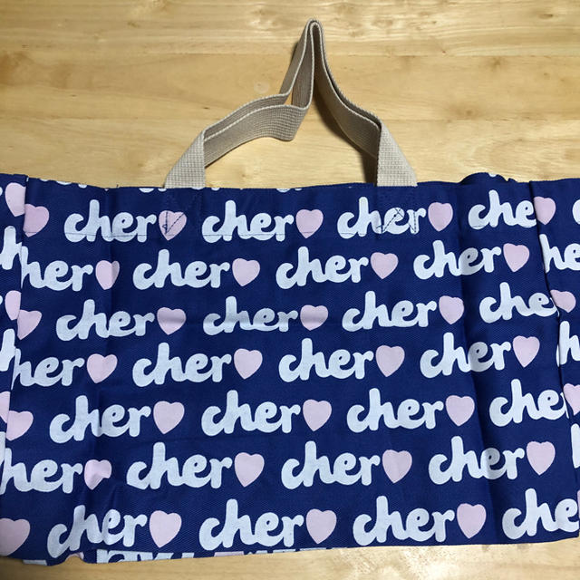 Cher(シェル)の【新品未使用】cher トートバッグ  シェル ママバッグ ブルー 非売品 レディースのバッグ(トートバッグ)の商品写真