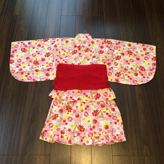 120cm 女の子 浴衣 スカート(上下別)(甚平/浴衣)