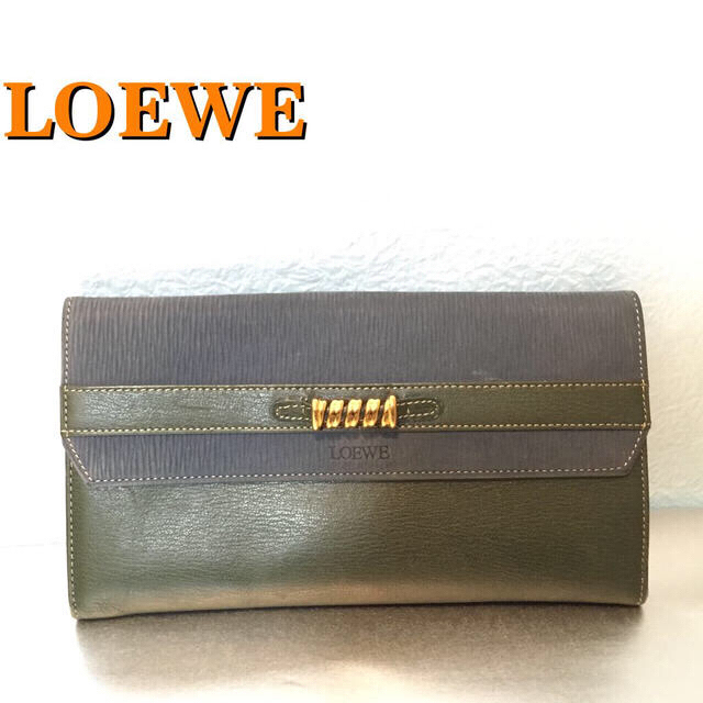 LOEWE(ロエベ)のロエベ 財布 レザー 長財布 バイカラー レディースのファッション小物(財布)の商品写真