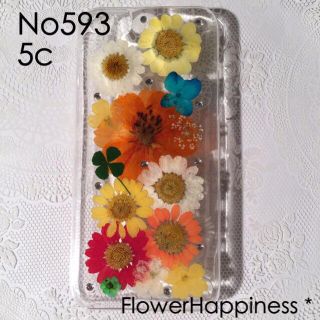 押し花iPhone5cケース＊(モバイルケース/カバー)