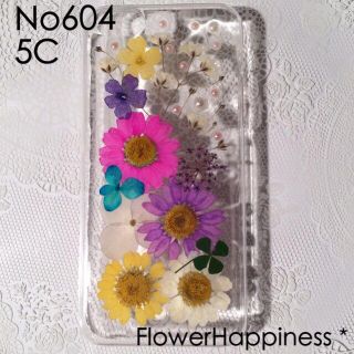 押し花iPhone5cケース＊604(モバイルケース/カバー)