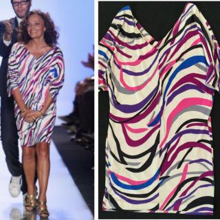 ダイアンフォンファステンバーグ(DIANE von FURSTENBERG)のマルチカラー ワンピース(ひざ丈ワンピース)