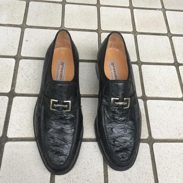 men's  靴 37.5 オストリツチ Italy製  美品 メンズの靴/シューズ(ドレス/ビジネス)の商品写真