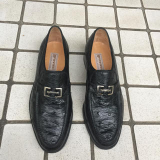 men's  靴 37.5 オストリツチ Italy製  美品(ドレス/ビジネス)