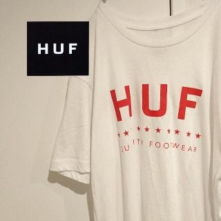 ハフ(HUF)のHUF ハフ ロゴTシャツ ホワイト M 新品(Tシャツ/カットソー(半袖/袖なし))