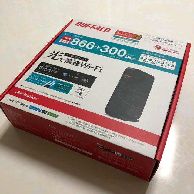 Buffalo(バッファロー)のBUFFALO WiFi 無線LAN ルーター WHR-1166DHP4  スマホ/家電/カメラのPC/タブレット(PC周辺機器)の商品写真