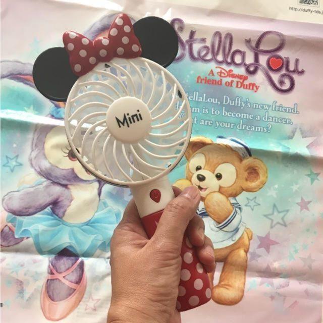 Disney(ディズニー)の【即日発送】ミニーちゃんハンディ扇風機 スマホ/家電/カメラの冷暖房/空調(扇風機)の商品写真