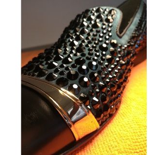 クリスチャンルブタン(Christian Louboutin)のルイリーマン　[希少]SWAROVSKI スリッポン　(ドレス/ビジネス)