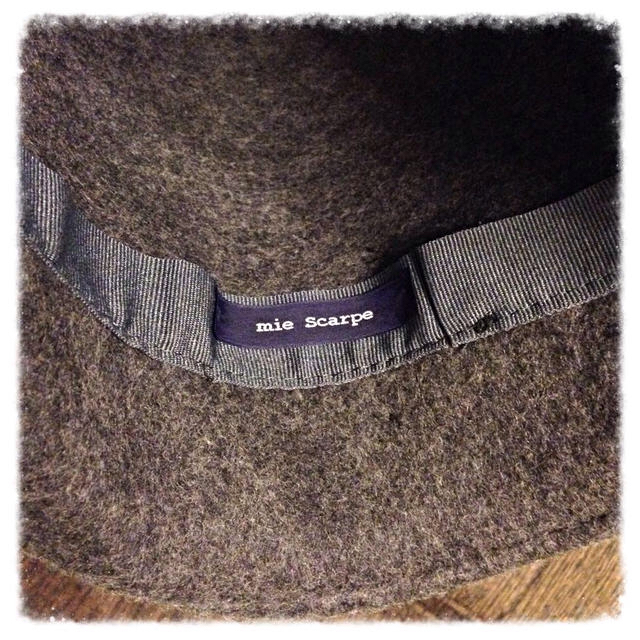 Soffitto(ソフィット)のリボン付 フェルトハット★グレー レディースの帽子(ハット)の商品写真