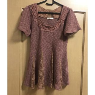 アクシーズファム(axes femme)のaxesfemme アクシーズファム♡レースとおリボンが可愛いトップス(カットソー(半袖/袖なし))