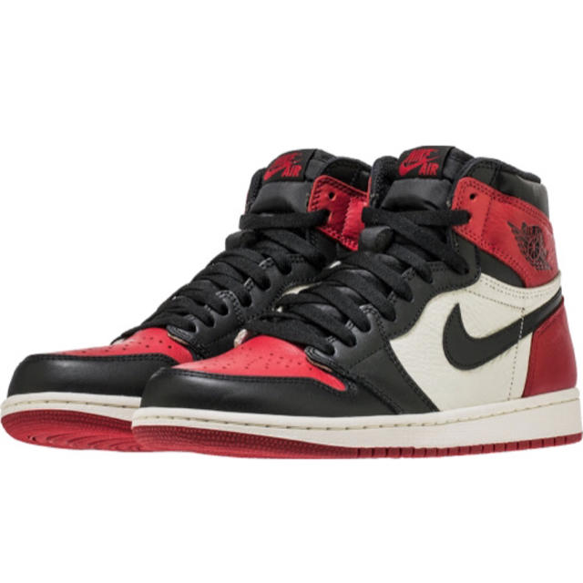 AIR JORDAN 1 RETRO HIGH OG BRED TOE 28.5スニーカー